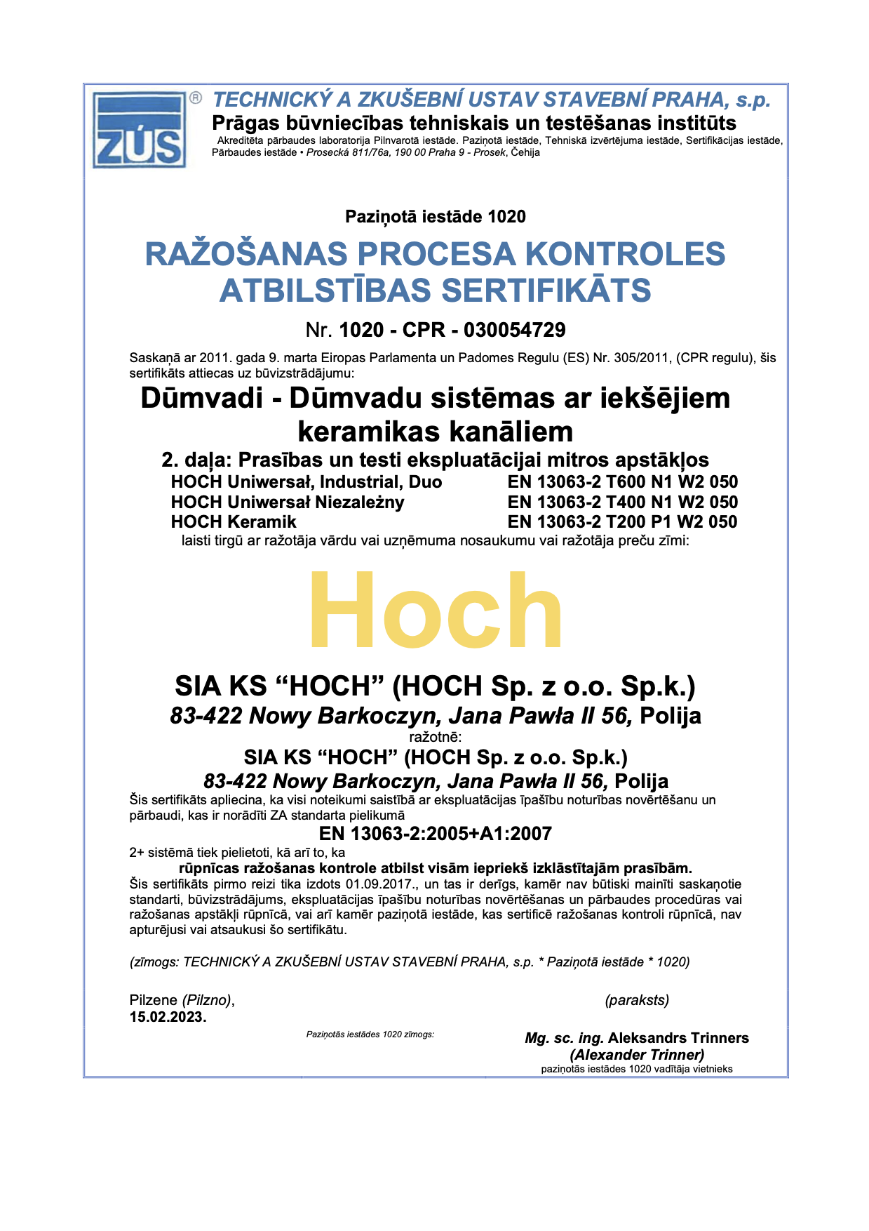 Atbilstības sertifikāti